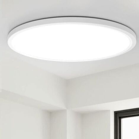 ZOLGINAH Plafonnier LED 18W Luminaire Salle de Bain 1700LM Blanc Naturel 5000K Lampe de Plafond Étanche IP54 Plafonnier Salon Applicable à Salle de Bain Chambre Cuisine Balcon Garage Ø23×3cm