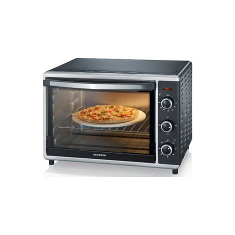 Severin – Mini four chaleur tournante 42L – Puissance 1800W – Dimensions 36.5 x 52 x 43 cm – Résistances inox – Éclairage intégré