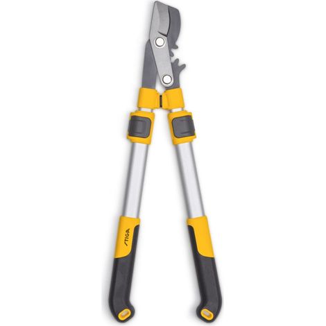 STIGA 2H1230001-ST1 Teleskop-Astschere Bypass, Max. Schnittdurchmesser 42 mm – Teflonbeschichtete SK5-Stahlklinge, Teleskopgriff – Für Frisches Holz Und Hohe Äste
