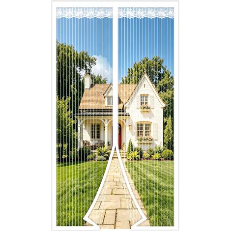 CCYKXAMagnetic Door/Window Mosquito Net 100x220cm Anti-Mosquito Door Curtain Ultra Fine Mesh Mosquito Net with Magnetic Closure No Drilling Required (1/5)