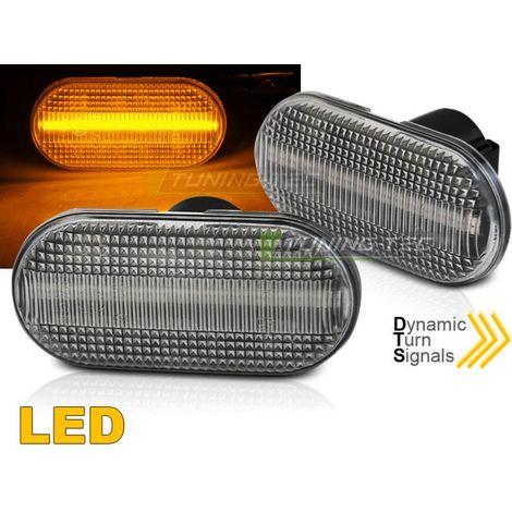 Paire Clignotant Repetiteur Renault Clio 1 1990 a 1998 Chrome Led Dyn-34597405 (1/3)