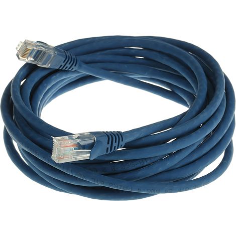 Câble Ethernet cat 5e Avec connecteur gaine LSZH Bleu / , U/UTP, 5m ( Prix pour 1 )