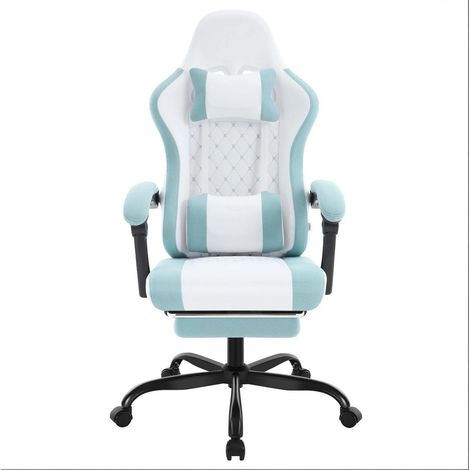 Chaise de bureau ergonomique massante pivotante, dossier haut, maille respirante, accoudoirs mobiles, inclinaison 90-145°, charge 150 kg - CHICFURN (1/5)