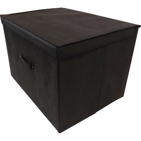 Boîte De Rangement Pliable Avec Couvercle (100 Litres 60x45x40cm, Noir) (1/5)