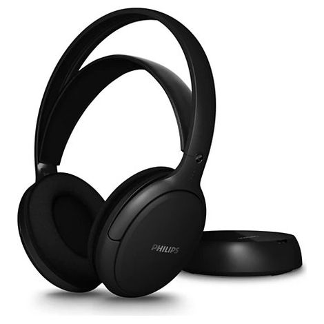 Philips Serie 6000 SHD6000BK/12 cuffia e auricolare Cuffie Con cavo e senza cavo A Padiglione TV Base di ricarica Nero
