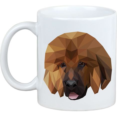 Mastín tibetano, perro tibetano - taza con una foto y la inscripción perro geométrico Art-Dog (1/5)