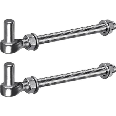 M16 Gate Hinge 2pcs Field Eye Hardware Heavy Duty 16mm Hook for Metal Garden Hanging Pin for Farm Gate/Wooden Fence/Driveway, 440lbs/10" (1/5)