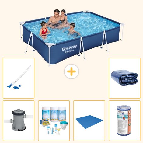Bestway Bestway Steel Pro Rectangulaire - 300x201x66 cm - 7-pièces S21572 (1/5)