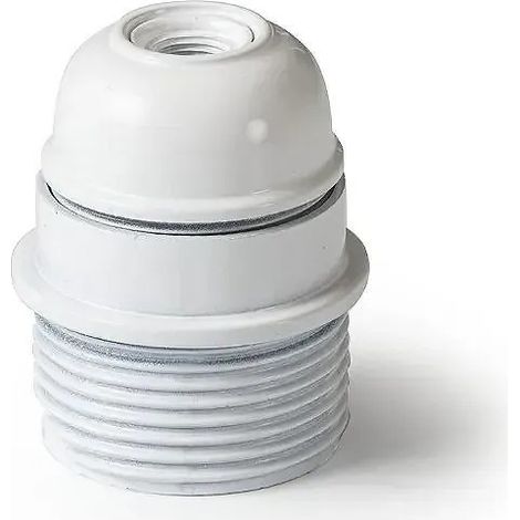 Portalámparas roscado blanco E-27 de Famatel 163B