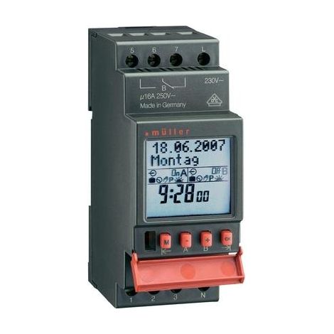Muller SC 28.11 pro4 programador horario digital para carril DIN