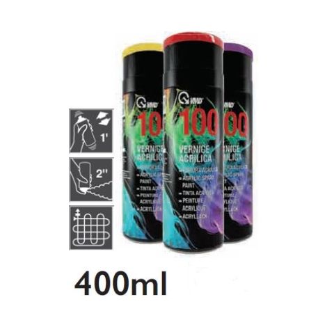 VMD 100TO peinture acrylique spray transparent opaque bidon 400 ml fabriquA  en Italie