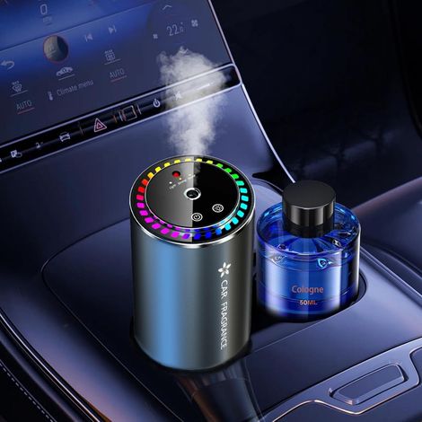 BJ-579 Car Diffuser with 50 ml Electric Scent, Automatic On/Off, Musical Sensor, Ultrasonic Atomizer, 3 Modes, Rechargeable, Aromas Lasts 5 Months (Cologne) (1/5)