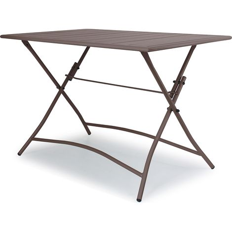 Tavolo da Giardino Pieghevole 110x70x73 cm in Ferro Bronzo (1/2)