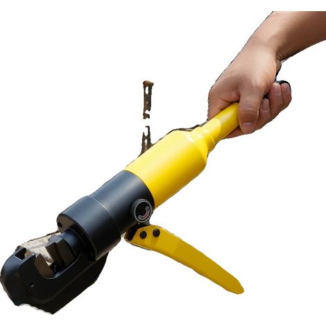 Cortadora de barras hidráulica, tamaño máximo de corte de 22 mm, fuerza de corte de 13 toneladas, construcción de hierro, área de corte de 4-22 mm, operación manual. (1/5)