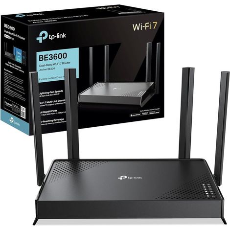 ENRUTADOR WRL 3570 Mbps 1000 Mbps 5P/DOBLE BANDA ARCHER BE220 TP-LINK (1/5)