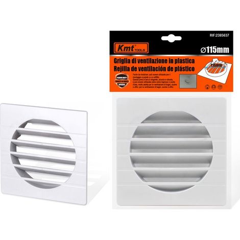 Griglia di Ventilazione Quadrata 148X148mm Griglia Aerazione In Plastica Foro 115mm H37mm