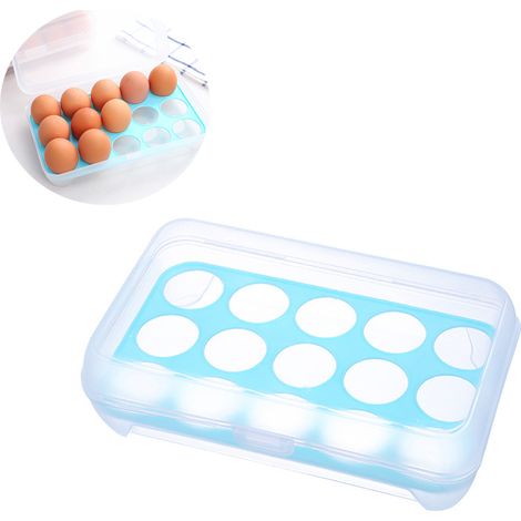 Porte-œufs pour réfrigérateur, boîte de rangement en plastique pour œufs de poule, incassable et antidérapante. (1/5)