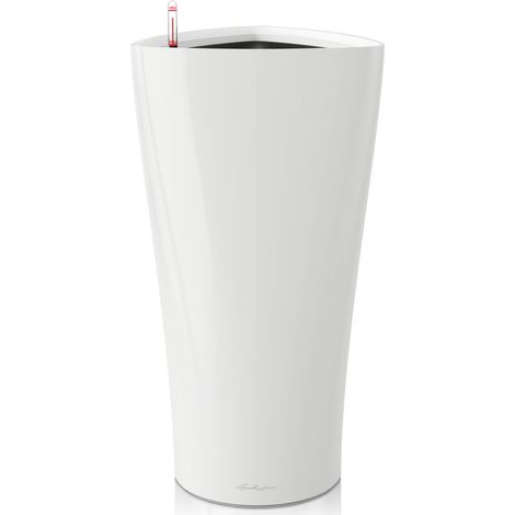 LECHUZA DELTA Premium 40 Komplettset weiß hochglanz (1/3)
