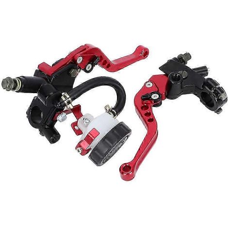 1 paire de maîtres-cylindres de frein et d'embrayage hydrauliques CNC universels pour motos (1/3)