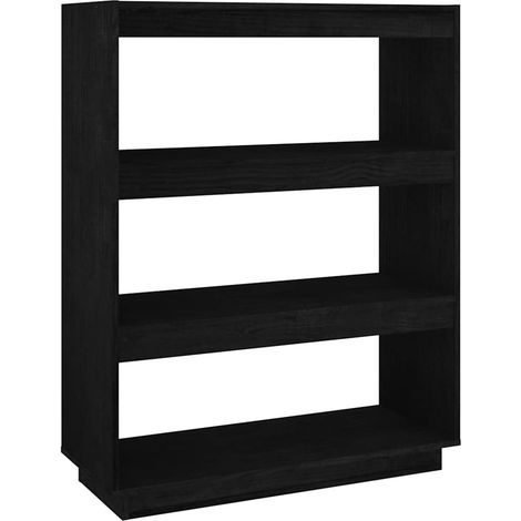 Maison Exclusive - Estantería/divisor de espacios madera pino neg (1/5)