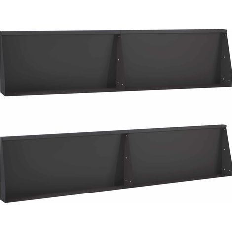 vidaXL Muro de Contención 4 uds. 100 x 12 x 30 cm Acero Negro (1/5)