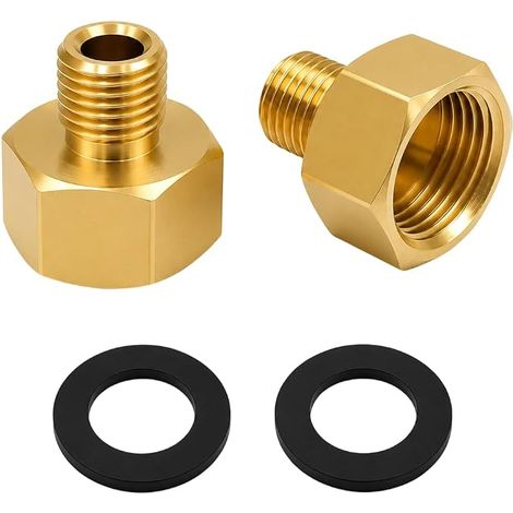 2 x Gas Connector, 1/2 Female Straight 1/4 Male (1/5)