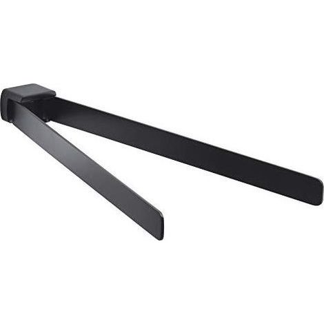 Portasalviette a snodo da muro in ottone e Cromall PI23 Gedy serie PIRENEI Nero Opaco (1/4)