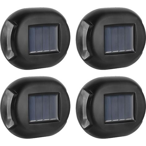 Lot de 4 appliques solaires murales LED pratiques pour l'extérieur et la décoration de jardin (1/5)