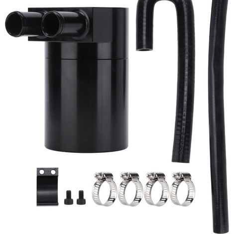 Dual baffle oil catch can with replacement hoses for N54 335i 135i E90 E92 E82 2006-2010. (1/5)