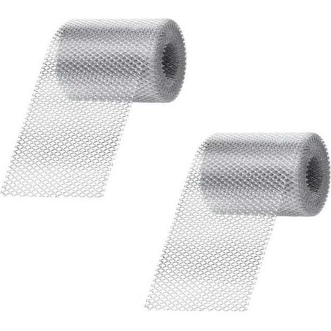 2 rouleaux de filet de protection pour gouttières, descentes pluviales et protection contre les feuilles pour parcs, 12,7 x 610 cm