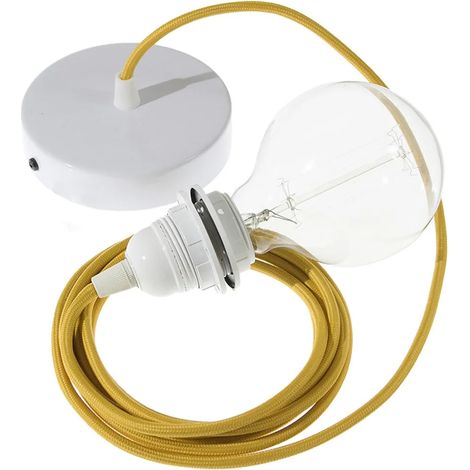 Lampe suspension Creative Cables rm25 câble textile cuivre (1/3)