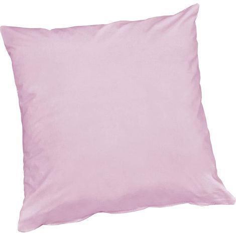 Fodera Cuscino Cotone Lucido 40x40 Cm Cerniera Copricuscino 100% Made In Italy - Lilla