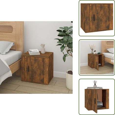 Nachttisch Räuchereiche 50x39x47 cm - Nachttisch - Holznachtttisch - Wohnzimmermöbel - Schlafzimmermöbel - Sideboard