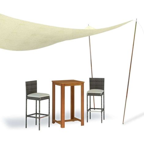vidaXL Aste per Parasole a Vela 2 pz 250 cm Acciaio Zincato