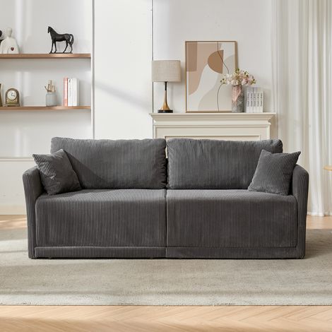 Canapé en tissu minimaliste et moderne, convertible et multifonctionnel – Canapé-lit confortable pour salons, bureaux et studios, canapé-lit double pliable idéal pour les petits appartements (1/4)