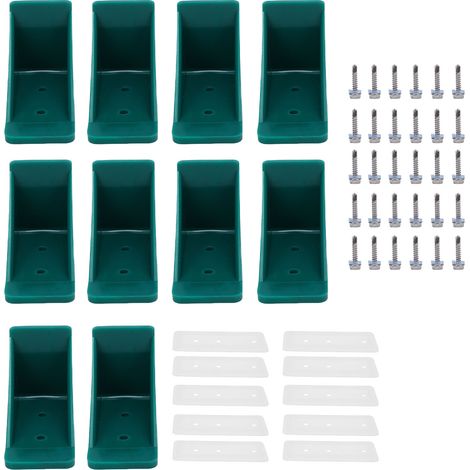 Arrêt-neige 10pcs pour toit métal RV Vert avec joints et vis renforcés durables (1/4)