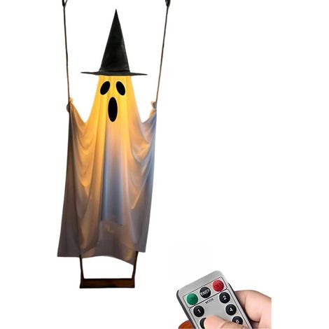 Décor fantôme lumineux – 1,8 m, étanche, outil de balançoire télécommandé, terrasse de jardin, porche, matériau synthétique robuste Holiday Lawn Garden Terrace Tree Holiday PaAccessoire pour cour et (1/5)