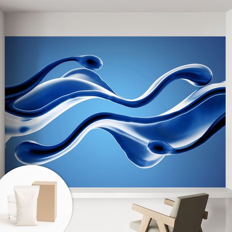 Carta Da Parati In Vlies Decorativa Per Pareti - Con Motivi Moderni - Con Colori Intensi - Per Ufficio Leggerezza astratta 152x104 cm (1/5)