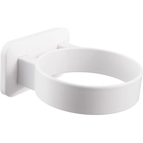 CSPARKV (White)Hair Dryer Holder, No Drilling Hair Dryer Holder, Hair Dryer Holder, No Drilling Self-Adhesive Holder, Hair Dryer Holder, Wall Mounted Hair Dryer Holder (1/4)