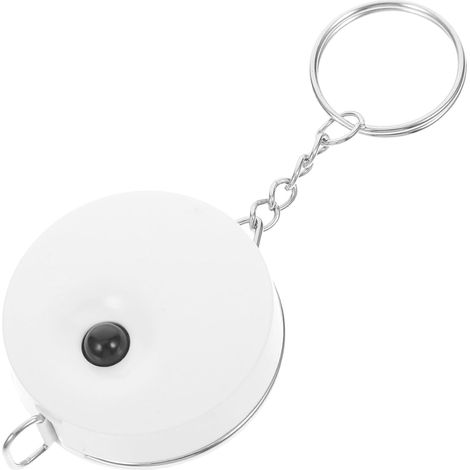 Mini mètre ruban porte-clés 1,5m blanc, pour poche et voyage (1/5)
