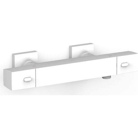 TRES 19016406BM OVER-WALL Grifo Termostático Mural Over-Wall Ducha Color Blanco Mate - ref: 19016406BM