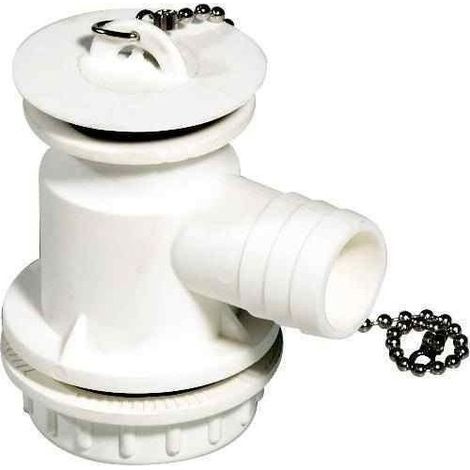 Bonde blanche avec siphon Ø30 mm pour camping-car et caravane