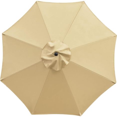 Toile de remplacement parasol 9 pieds – 8 baleines – Dessus de parasol marché – Pour terrasse extérieur (1/5)