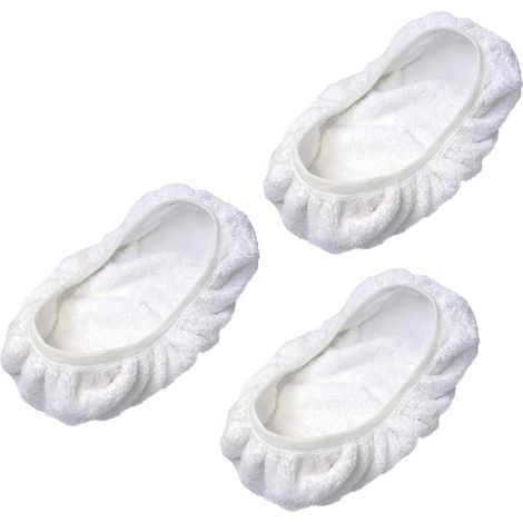 Paquete de 3 almohadillas lavables de microfibra de doble cara para fregona de suelos duros (1/5)