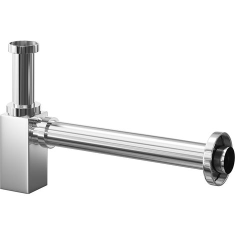 Polished Chrome 180mm Square Basin Bottle Trap (1/5)