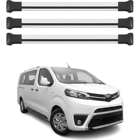OMAC Aluminium Dachträger Querträger für Toyota Proace 2016-2026 – Max. 75 kg – 3 Stangen Silber (1/5)
