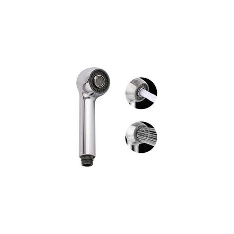Bec de rechange pour robinet de cuisine extractible, tête de robinet d'évier à 2 fonctions, connecteur mâle G1/2 ou 13/16", non universel, nickel brossé, plaqué chrome (1/5)