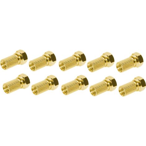 Conector coaxial shiverpeaks bs85008-10ag chapado en oro 10 unidades