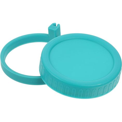 Couvercles rechange en plastique large ouverture pour bocaux de conserve, avec joint en silicone étanche, pour bocaux Mason de 86 mm, vert lac (1/5)