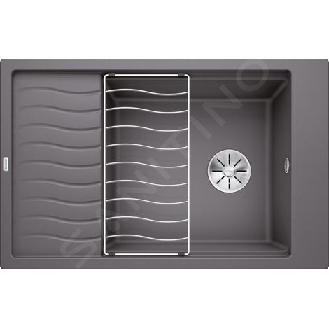 Evier Blanco Elon XL 6S Silgranit - GRIS ROCHER - Vidage : Automatique